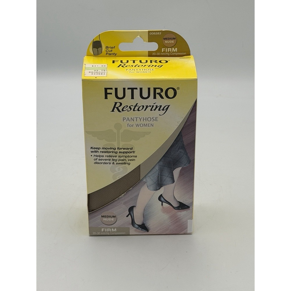 Futuro Restoring Pantyhose Women Medium Nude Firm 20-30 mmHg Compression NOS